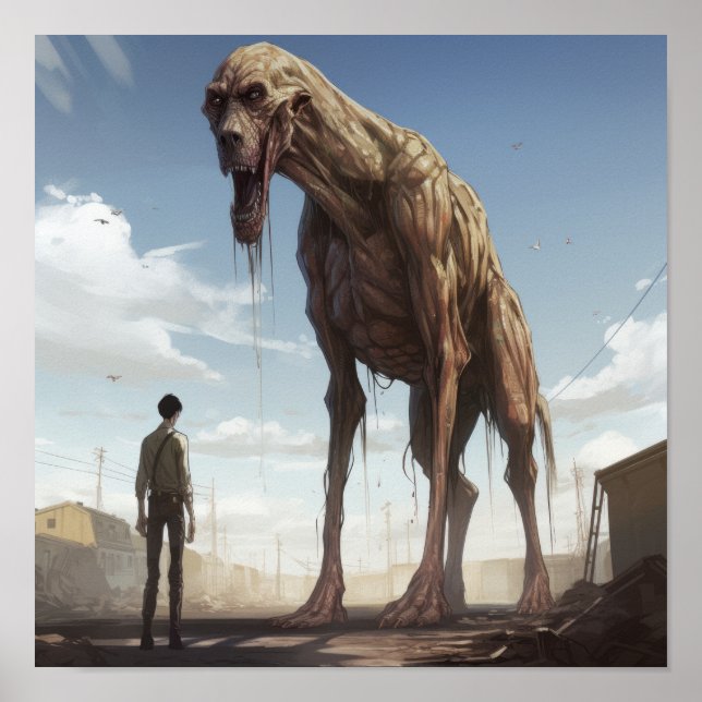 Póster Cañón colosal: Poster gigante de perro Titan Greyh (Frente)