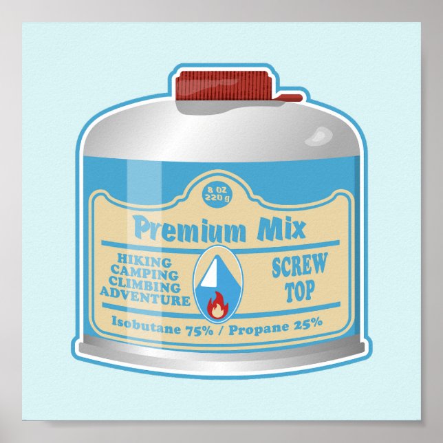 Póster Cañón de combustible para cocina de campamento pro (Frente)