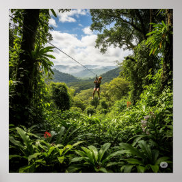 Póster Cañón de jungla con láminas