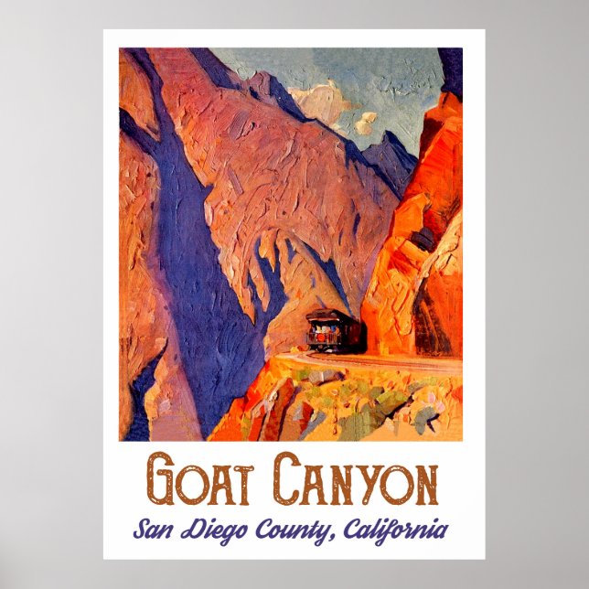 Póster Cañón de la Cabra, San Diego, California (Frente)