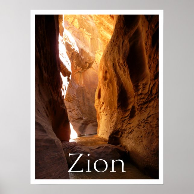 Póster Cañón de ranura, Parque Nacional Zion, Utah (Frente)