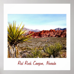 Póster Cañón de Rock Rojo, paisaje del desierto de Las Ve