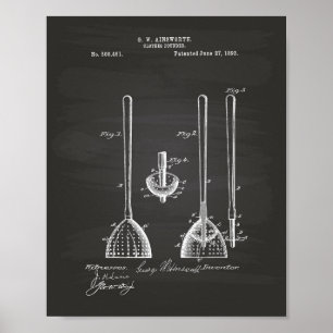 Póster Cañón de ropa 1893 Patent Art Chalkboard