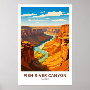 Póster Cañón del río Fish Namibia Viaje impreso