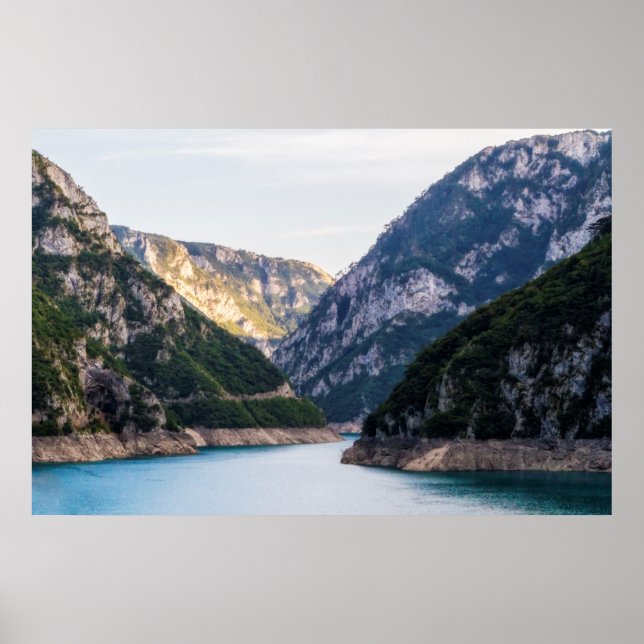 Póster cañón del río Piva en el norte de Montenegro. (Frente)