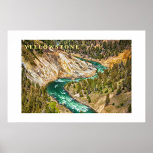 Póster Cañón del río poster Yellowstone