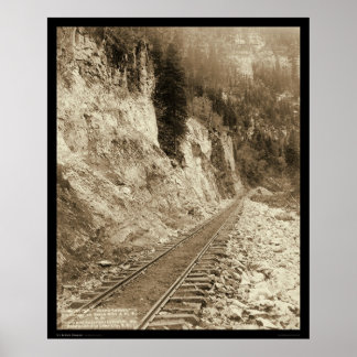 Póster Cañón Elk En Fort Pierre Railroad SD 1890