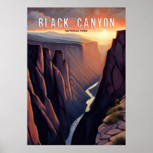 Póster Cañón Negro Acuarela