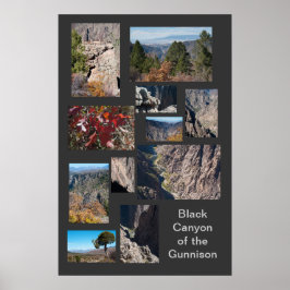 Póster Cañón negro de afiche de viaje de Personalizado Gu
