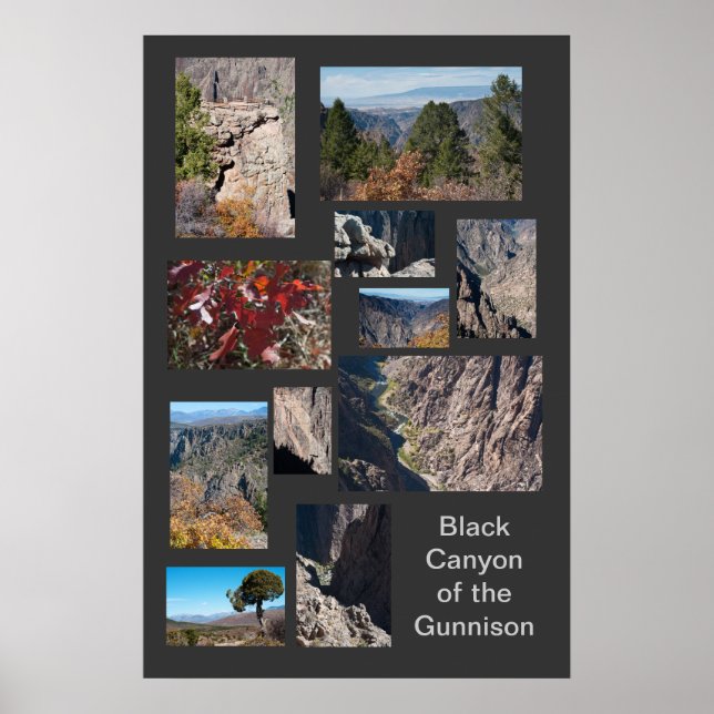 Póster Cañón negro de afiche de viaje de Personalizado Gu (Frente)