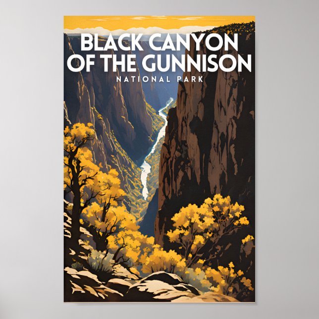 Póster Cañón negro del parque nacional de Gunnison (Frente)