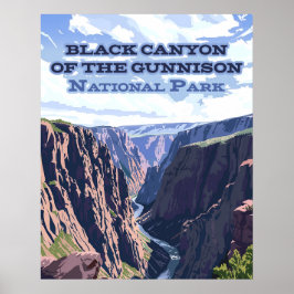 Póster Cañón Negro del Parque Nacional de Gunnison CO
