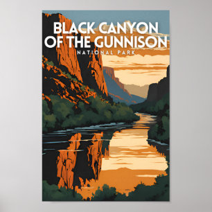 Póster Cañón negro del Parque Nacional Gunnison PS