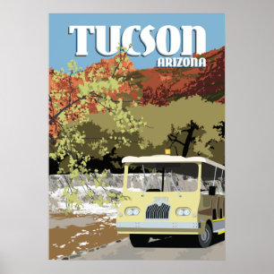 Póster Cañón Sabino de 28"x20" - Tucson, Arizona