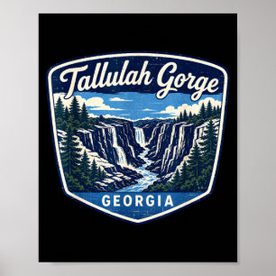 Póster Cañón Tallulah Georgia parque nacional cascada