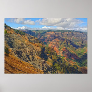 Póster Cañón Waimea, Kauai, Hawái