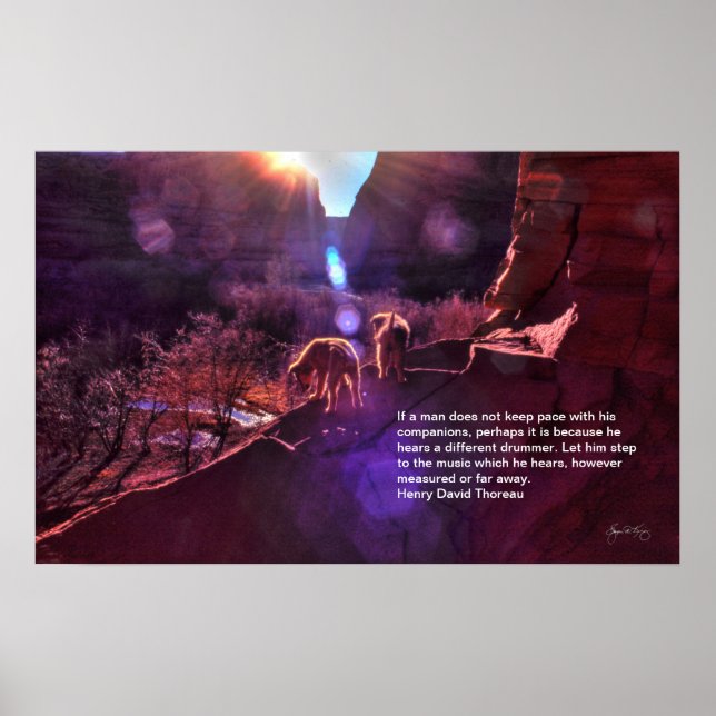 Póster Cañones indios saludan el nuevo día en Canyon DeCh (Frente)