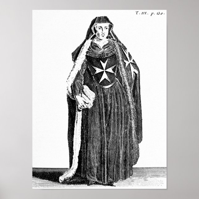 Póster Canonesa de la Orden de San Juan de Jerusalén (Frente)
