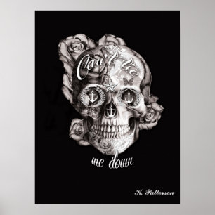 Póster Can't tie me Down Nautical Skull Poster.