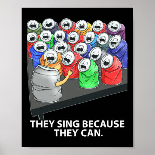 Póster Cantan Porque Pueden Divertirse Música
