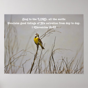 Póster Cantando Bird Bible Scripting Poster