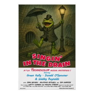 Póster Cantando en la Alcantarilla Parodia de Película