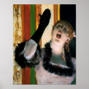 Póster Cantante con un guante, Edgar Degas