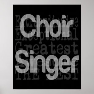 Póster Cantante coro extraordinario