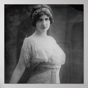 Póster Cantante de ópera francesa Marguerite Beriza Retra