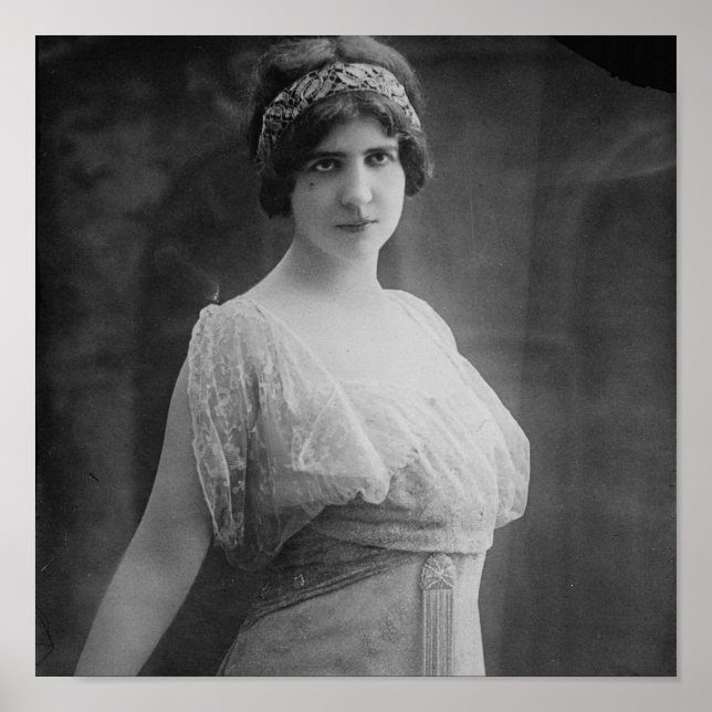 Póster Cantante de ópera francesa Marguerite Beriza Retra (Frente)