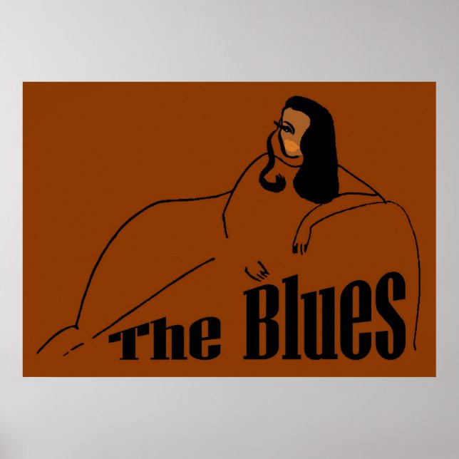 Póster Cantante femenina de Blues (Frente)