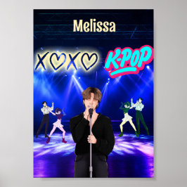 Póster Cantante K-Pop en Stage Xo ama al Personalizado de
