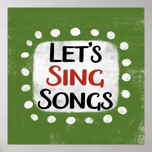 Póster Cantemos canciones Poster Wall Art (Frente)