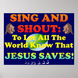 Póster ¡Canten Y Griten Alabanzas A Jehovah, A Todo El Mu