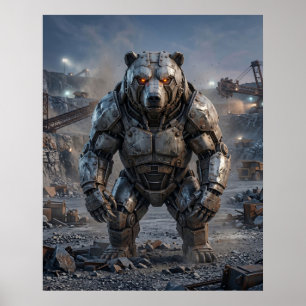 Póster Cantera de oso atornillado