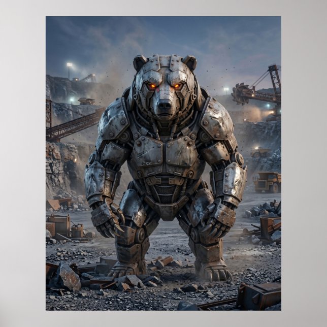 Póster Cantera de oso atornillado (Frente)