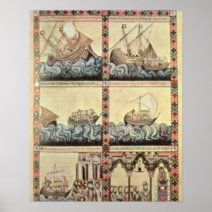 Póster Cantiga 33, página de las 'Cantigas de Santa María
