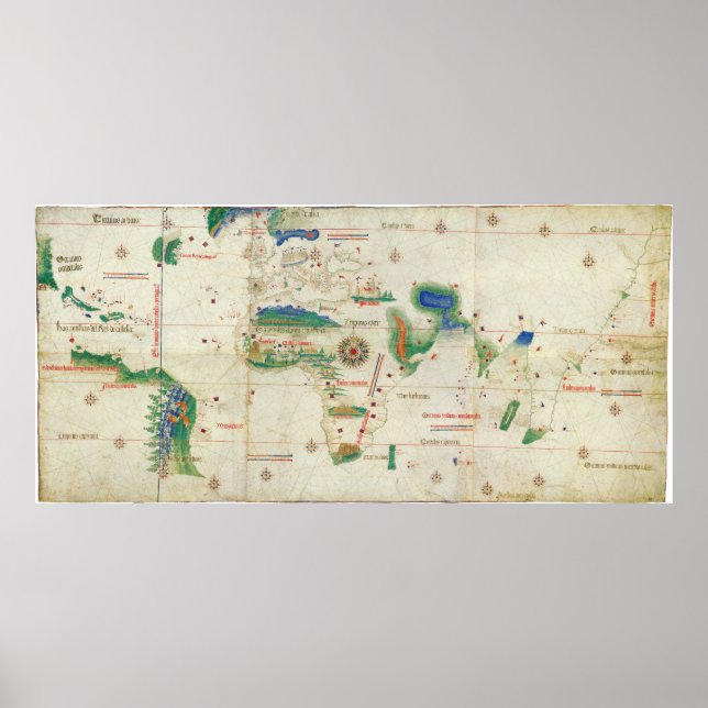 Póster Cantino Planisphere | 1502 (Frente)