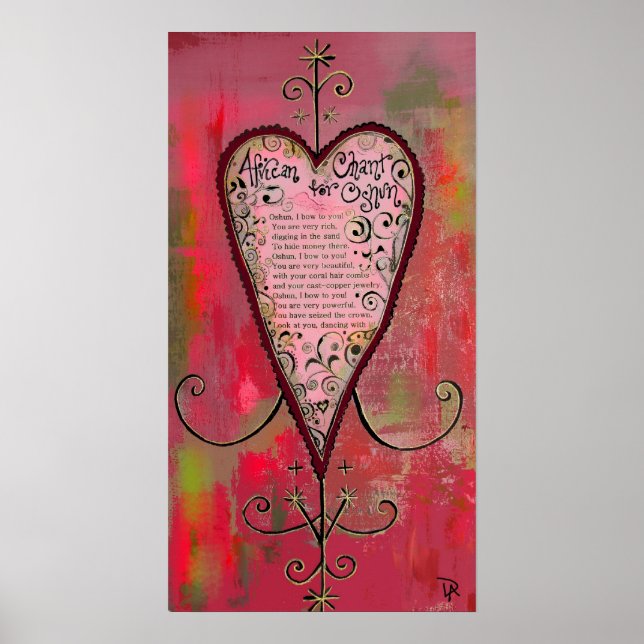 Póster Canto africano para Oshun (Frente)