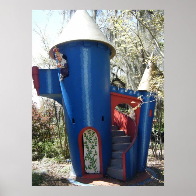 Póster Canto de castillo azul pequeño (Frente)