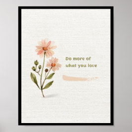 Póster Canto de color de agua de flores