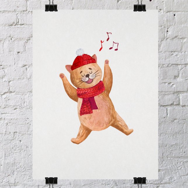 Póster Canto de Navidades de gatos caroleros de invierno (Subido por el creador)