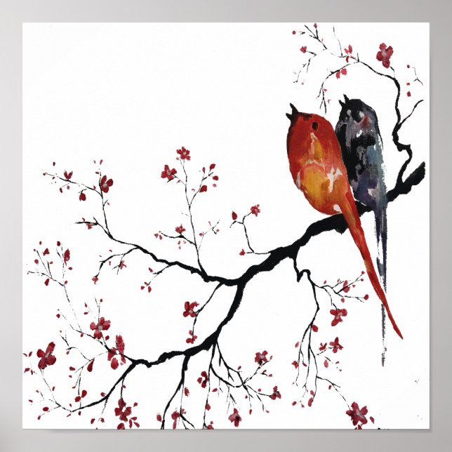 Póster Canto feliz de los pájaros (Frente)