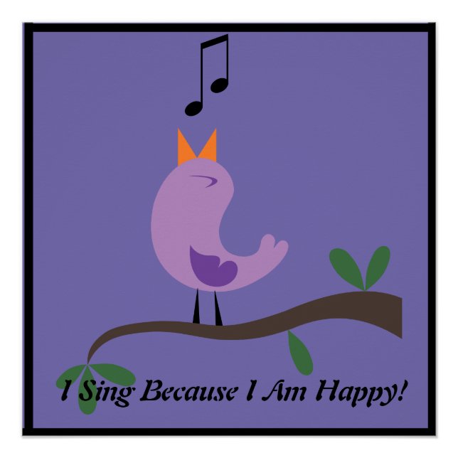 PÓSTER CANTO PORQUE ESTOY FELIZ (Anverso)