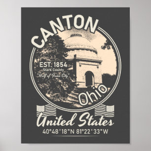 PÓSTER CANTON CITY - OHIO VINTAGE