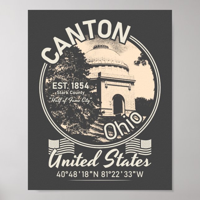 PÓSTER CANTON CITY - OHIO VINTAGE (Frente)