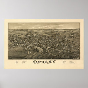 Póster Cantón NY 1885
