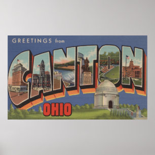 Póster Cantón, OhioEscenas de letras grandesCantón, OH 2