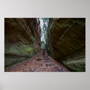 Póster Cantwell Cliffs, Parque Estatal Hocking Hills, Ohi