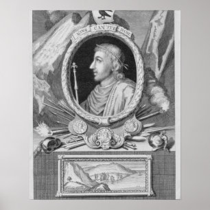 Póster Canute el Gran Rey de Inglaterra (1035), Dinamarca